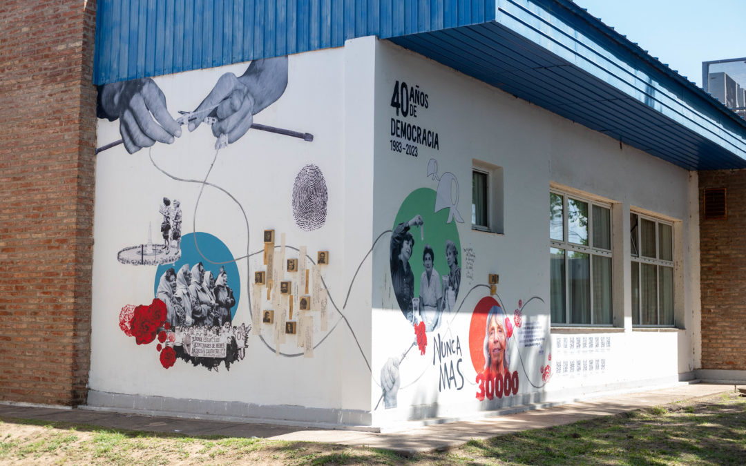 Se realizó el mural “Índice de Abuelidad” en el campus de la UNVM