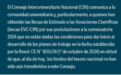 Becas EVC-CIN 2024: Comunicado importante